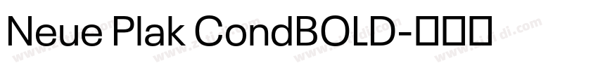 Neue Plak CondBOLD字体转换